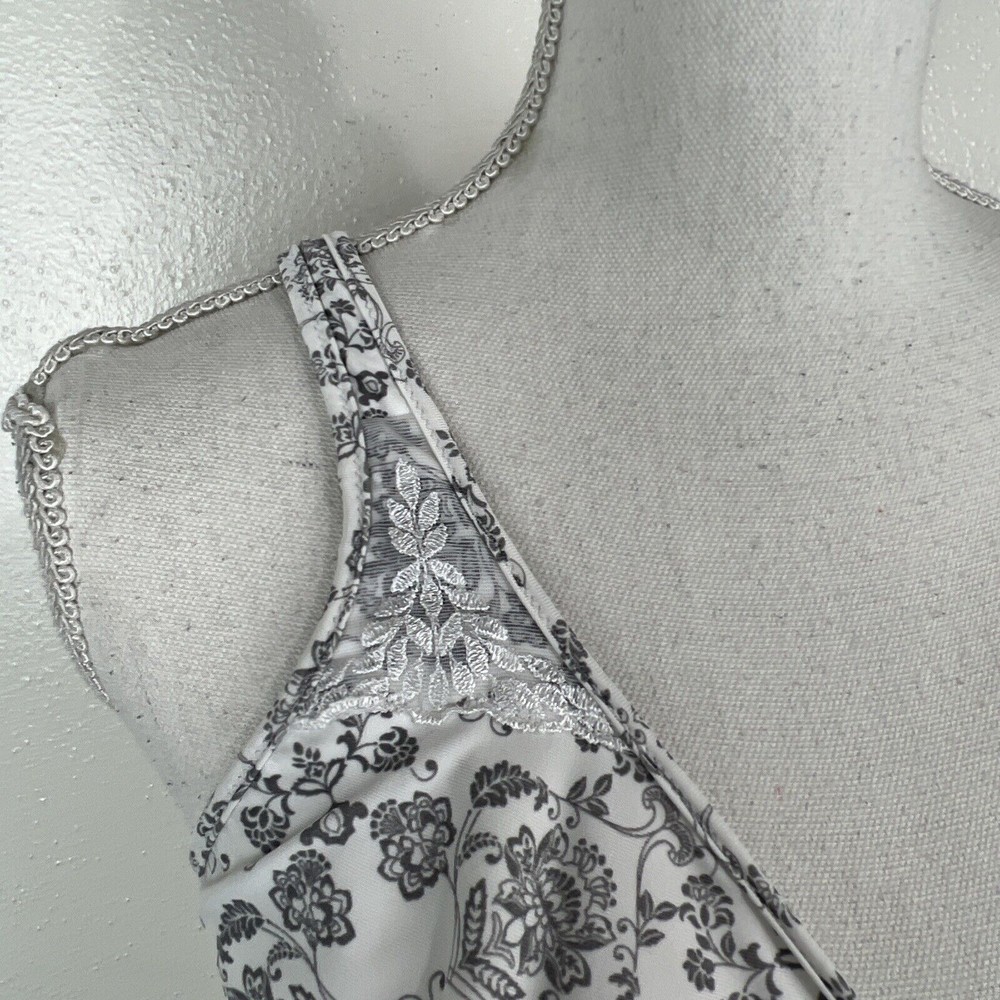 Bali Bra Women 38DD Black White Floral Print Wired Unpadded - Picture 6 of 13